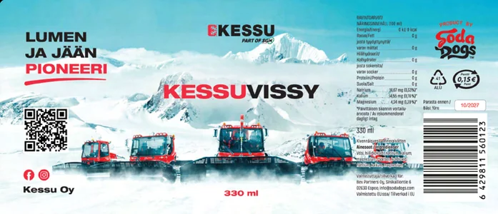 Kessu: a can label that wraps around the entire can